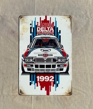 Insegna in metallo, Lancia Delta 1992, 20x30  cm