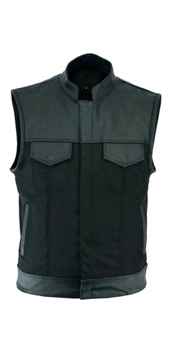 Gilet biker uomo - denim, orlo