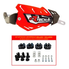 PARAMANI [RACETECH] FLX ALU ROSSI + KIT MONTAGGIO - UNIVERSALI PER MOTO