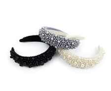 cerchietto professionale bombato con perle