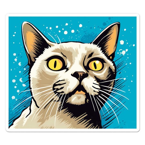 Adesivo decalcomania gatto