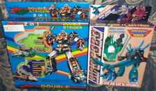 LOTTO ROBOT TRASFORMATORI VINTAGE TAIWAN SET DOPPIO STRIGER + PAVONE UCCELLINO ZECTRON