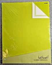 Hot Hues! 2-Sided Computer Stationery Letterhead ~ Lemon Lime 48 Sheets ~ Aqua 6