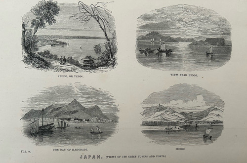 Stampa antica giappone c1877 - stampa,