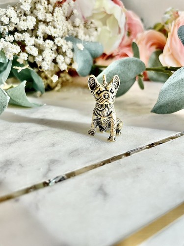 Solid brass french bull - brass, dog