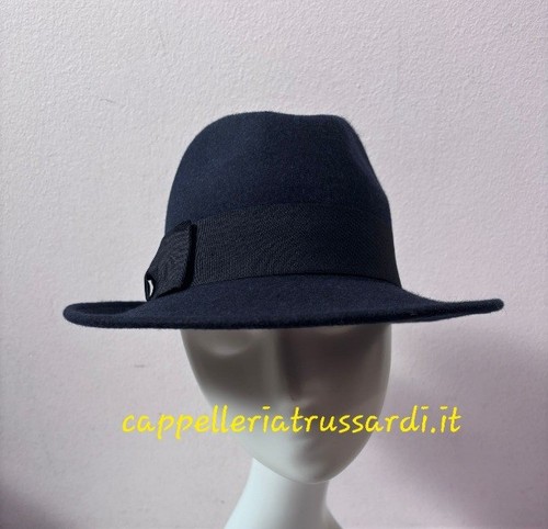 Cappello blu feltro lana - cappello,