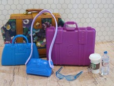 BARBIE DOLL FASHION LUGGAGE SET valigia viaggio tote bags/borsa lotto anni 90