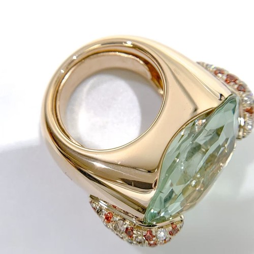 Anello pomellato prasiolite - anello,