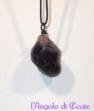 Collana ciondolo pietra naturale AMETISTA x medianità calma meditazione lucidità