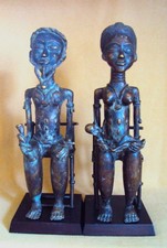 2 RARA STATUA BRONZO BENIN
