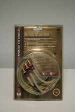 MONSTER CABLE Bass 400 RCA Subwoofer Interconnect Cable 6m + Mono/Stereo Adapter