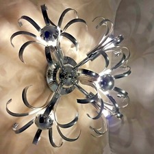 RARA applique da parete metà secolo moderna fiore cromo italiano stile Reggiani anni 70