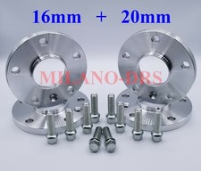 KIT 4 DISTANZIALI RUOTA 16+20mm VW TOUAREG R5 + BULLONI 