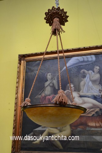 Antico lampadario stile art - antico,