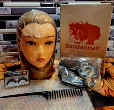 BoadonHair Manichino Testa Miscela Capelli Umani 28" Capelli Lunghi Cosmetologia 