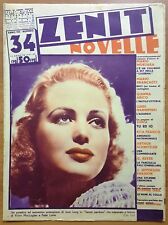 VINTAGE MAGAZINE RIVISTA JOURNAL ZENIT NOVELLE N 34 14/8/1937 JUNE LANG ARICO #4