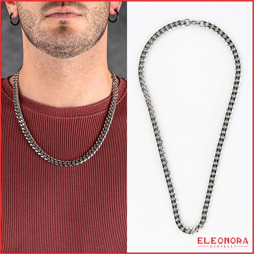 Collana uomo lunga grumetta - collana,