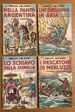 Emilio Salgari Ed.Sonzogno 1940 lotto n° 4 Racconti illustrati n°24-30-32-33