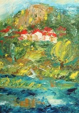 Dipinto ad olio espressionista