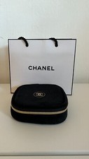 CHANEL  beauty pochette donna nero velluto porta rossetto listick make up