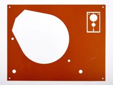 Piastra di copertura piastra faceplate per Thorens TD145 146 147 160 65 166 arancione metallizzato