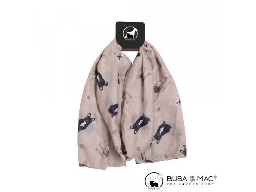 Sciarpa con bulldog francese - con, |