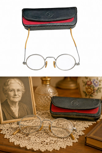 Lunettes vintage ovales métal - vintage,