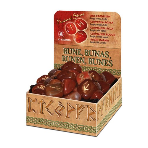 Rosso corniola rune - rosso, set