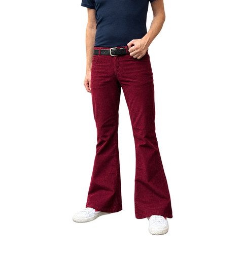 Flares burgundy uomo stretch - flares,