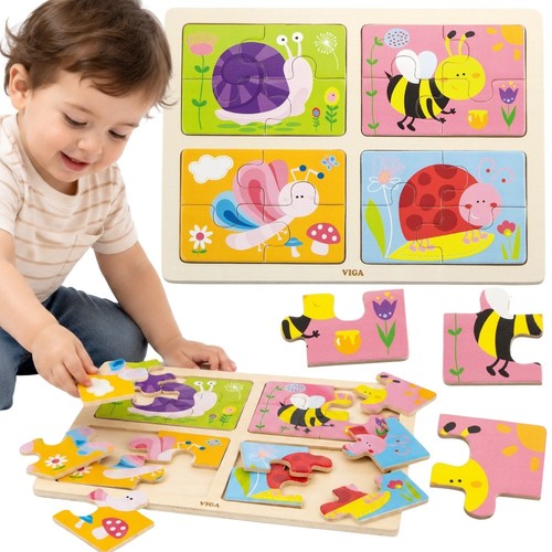 Viga puzzle legno insetti - in, 4