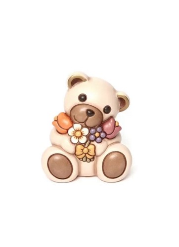 Thun teddy con mazzo fiori - thun,