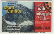VIACARD VALLE D'AOSTA GOLDEN 286 NUMERO GROSSO MONTE EMILIUS DA 150.000 LIRE PUB