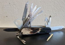 Coltellino svizzero VICTORINOX con guscio in CORNO vintage RARO SwissChamp