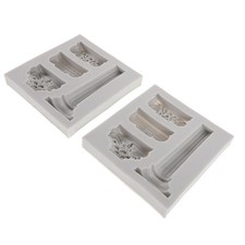  Stampo in silicone a forma di colonna, 2 pezzi: stampo per fondente per