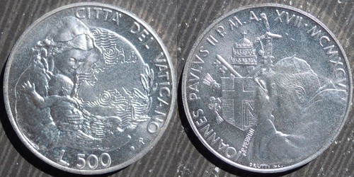 Vatican city 500 lire 1995 - vatican, #