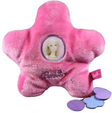 Cuscino arredo Barbie sagomato stampato fiore stella rosa cm35 vintage bambina