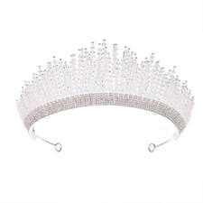 Diadema perline cristallo alte