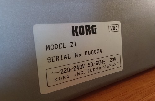 Korg front panel serial - z1,