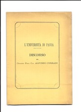 Corradi, Alfonso - L'Università di Pavia, Discorso - Bizzoni, Pavia, 1874.