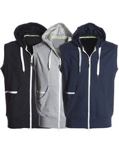 Gilet Smanicato In Felpa Con