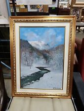 QUADRO DIPINTO S. MANFREDI NEVE DI FEBBRAIO 