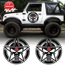 Adesivi Stiker fuoristrada Suzuki Samurai Santana Stella Punisher 4x4 in Omaggio