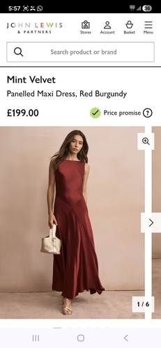 Maxi abito rosso - bordeaux, con