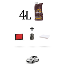 HOFFCAR Kit tagliando 4 FILTRI e 4L OLIO per Nissan Micra IV (k13) 1.2 12V 59KW 