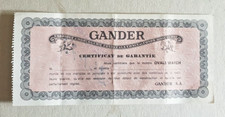 certificato di garanzia gander
