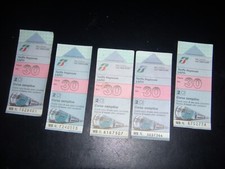 5 BIGLIETTI TRENO FS VINTAGE