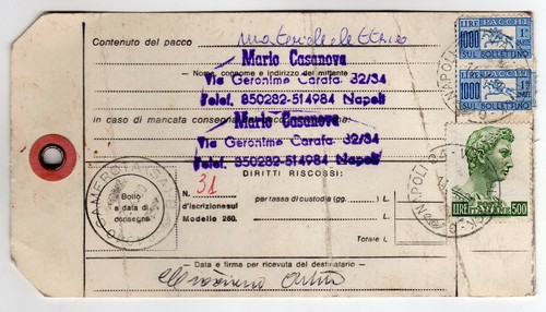 Bollettino spedizione pacco - bollettino, di