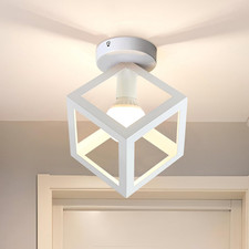 Lampada Da Soffitto Moderna a Forma Di Gabbia Cubo Geometrico Plafoniera Vintage
