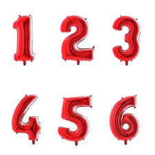 Palloncini Mylar Numeri Rossi