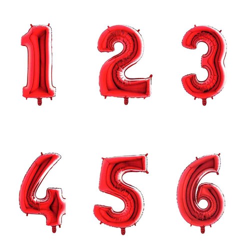 Palloncini mylar numeri rossi - mylar,